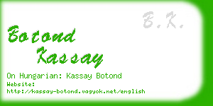 botond kassay business card